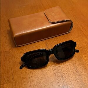 Crap Eyewear Black Rectangular Sunglasses